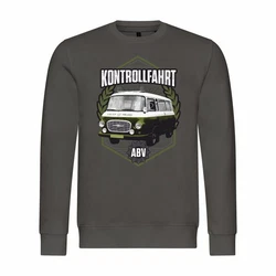 deinshirt Rundhalspullover Kontrolle Mit Print Motiv Dunkelgrün/Khaki/Grau