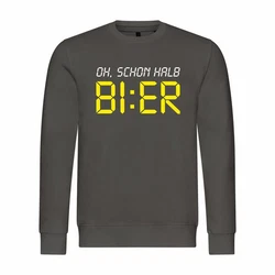 deinshirt Rundhalspullover Herren Pullover Oh Schon Halb Bier Braun/Dunkelgrün/Khaki/Gelb/Dunkelgrau