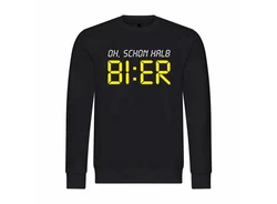 deinshirt Rundhalspullover Herren Pullover Oh Schon Halb Bier Braun/Gelb/Schwarz/Rot