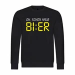 deinshirt Rundhalspullover Herren Pullover Oh Schon Halb Bier Braun/Gelb/Schwarz/Rot
