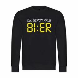 deinshirt Rundhalspullover Herren Pullover Oh Schon Halb Bier Braun/Gelb/Schwarz/Rot