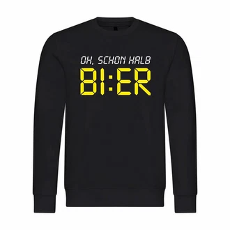 deinshirt Rundhalspullover Herren Pullover Oh Schon Halb Bier Braun/Gelb/Schwarz/Rot deinshirt Rundhalspullover Herren Pullover Oh Schon Halb Bier Braun/Gelb/Schwarz/Rot