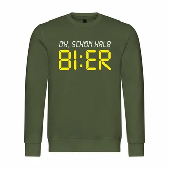 deinshirt Rundhalspullover Herren Pullover Oh Schon Halb Bier Dunkelgrün/Neonfarben/Braun deinshirt Rundhalspullover Herren Pullover Oh Schon Halb Bier Dunkelgrün/Neonfarben/Braun