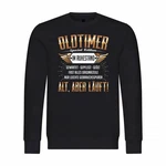 deinshirt Rundhalspullover Herren Oldtimer im Ruhestand Mit Print Motiv Braun