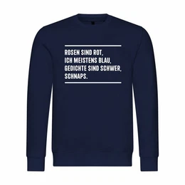 Rundhalspullover Herren Pullover Rosen sind rot Mit Print Motiv, Grafik