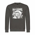 deinshirt Rundhalspullover Herren Old School Lifestyle Mit Print Motiv Dunkelgrau/Hellgrau/Grau