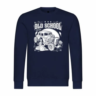 deinshirt Rundhalspullover Herren Old School Lifestyle Mit Print Motiv Dunkelblau/Blau deinshirt Rundhalspullover Herren Old School Lifestyle Mit Print Motiv Dunkelblau/Blau