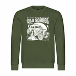 deinshirt Rundhalspullover Herren Old School Lifestyle Mit Print Motiv Dunkelgrün/Grün/Neonfarben