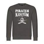 deinshirt Rundhalspullover Herren PIRATENKOSTM Mit Print Motiv Dunkelgrau/Khaki/Grau/Dunkelgrün/Braun