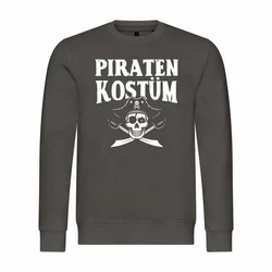 deinshirt Rundhalspullover Herren PIRATENKOSTM Mit Print Motiv Dunkelgrau/Khaki/Grau/Dunkelgrün/Braun