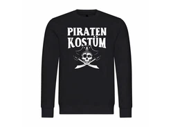 deinshirt Rundhalspullover Herren PIRATENKOSTM Mit Print Motiv Hellblau/Schwarz/Grau/Dunkelblau