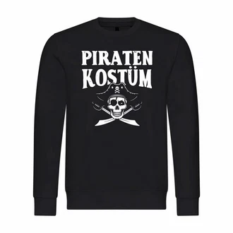 deinshirt Rundhalspullover Herren PIRATENKOSTM Mit Print Motiv Hellblau/Schwarz/Grau/Dunkelblau