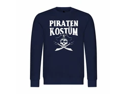 deinshirt Rundhalspullover Herren PIRATENKOSTM Mit Print Motiv Hellblau/Dunkelblau/Blau