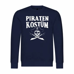 deinshirt Rundhalspullover Herren PIRATENKOSTM Mit Print Motiv Hellblau/Dunkelblau/Blau