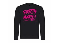 deinshirt Rundhalspullover Herren PARTY Rosa/Lila