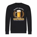 deinshirt Rundhalspullover Herren Pullover Staatlich geprfter Biertrinker Print Motiv Schwarz/Creme/Dunkelblau/Gelb