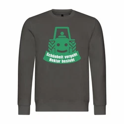 deinshirt Rundhalspullover Herren Schnheit vergeht Hektar besteht Mit Print Motiv Dunkelgrün/Grün