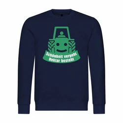 deinshirt Rundhalspullover Herren Schnheit vergeht Hektar besteht Mit Print Motiv Blau/Dunkelblau