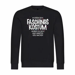 deinshirt Rundhalspullover Herren Pullover mit Print Motiv Grafik Schwarz/Rosa/Dunkelblau