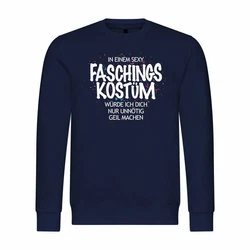 deinshirt Rundhalspullover Herren Pullover mit Print Motiv Grafik Dunkelblau/Blau