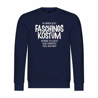 deinshirt Rundhalspullover Herren Pullover mit Print Motiv Grafik Dunkelblau/Blau