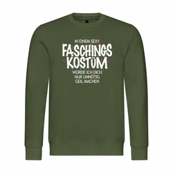 deinshirt Rundhalspullover Herren Pullover mit Print Motiv Grafik Dunkelgrün/Grün