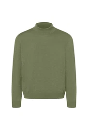 MAERZ Muenchen Strickpullover Rollkragen Dunkelgrün/Grün