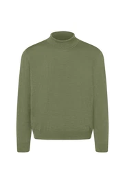 MAERZ Muenchen Strickpullover Rollkragen Dunkelgrün/Grün
