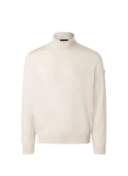 MAERZ Muenchen Strickpullover Rollkragen Creme/Weiß/Beige/Khaki