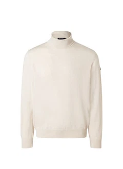MAERZ Muenchen Strickpullover Rollkragen Creme/Weiß/Beige/Khaki