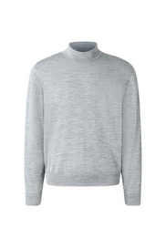 MAERZ Muenchen Strickpullover Rollkragen Grau/Hellgrau/Silber