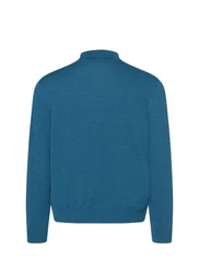 MAERZ Muenchen Strickpullover Rollkragen Hellblau/Türkis/Blau