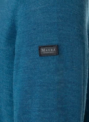 MAERZ Muenchen Strickpullover Rollkragen Hellblau/Türkis/Blau