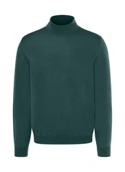 MAERZ Muenchen Strickpullover Rollkragen Dunkelgrün/Türkis/Grün