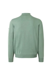 MAERZ Muenchen Strickpullover Rollkragen Grün/Hellgrün/Hellblau