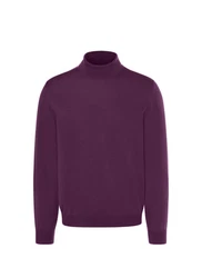 MAERZ Muenchen Strickpullover Rollkragen Lila/Dunkelrot/Rosa