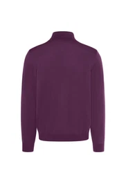 MAERZ Muenchen Strickpullover Rollkragen Lila/Dunkelrot/Rosa