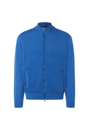 MAERZ Muenchen Strickjacke Zip Blau/Hellblau