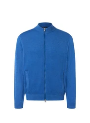 MAERZ Muenchen Strickjacke Zip Blau/Hellblau