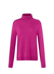 MAERZ Muenchen Rollkragenpullover Rollkragen 1/1 Arm Rosa