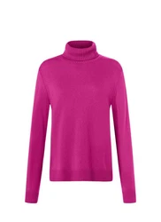 MAERZ Muenchen Rollkragenpullover Rollkragen 1/1 Arm Rosa