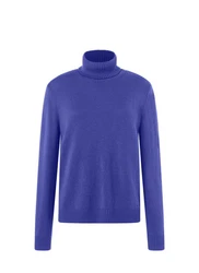 MAERZ Muenchen Rollkragenpullover Rollkragen 1/1 Arm Blau/Dunkelblau/Lila