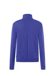 MAERZ Muenchen Rollkragenpullover Rollkragen 1/1 Arm Blau/Dunkelblau/Lila