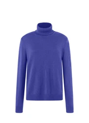 MAERZ Muenchen Rollkragenpullover Rollkragen 1/1 Arm Blau/Dunkelblau/Lila