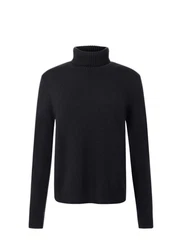MAERZ Muenchen Rollkragenpullover Rollkragen 1/1 Arm Schwarz/Dunkelblau