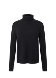 MAERZ Muenchen Rollkragenpullover Rollkragen 1/1 Arm Schwarz/Dunkelblau