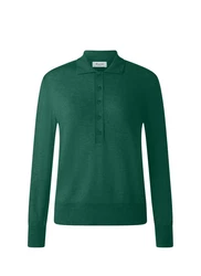 MAERZ Muenchen Strickpullover Polokragen Dunkelgrün/Grün