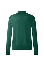 MAERZ Muenchen Strickpullover Polokragen Dunkelgrün/Grün