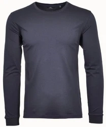 RAGMAN Langarmshirt Round Neck Dunkelblau