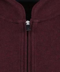 RAGMAN Cardigan zip Dunkelrot/Bordeaux/Lila
